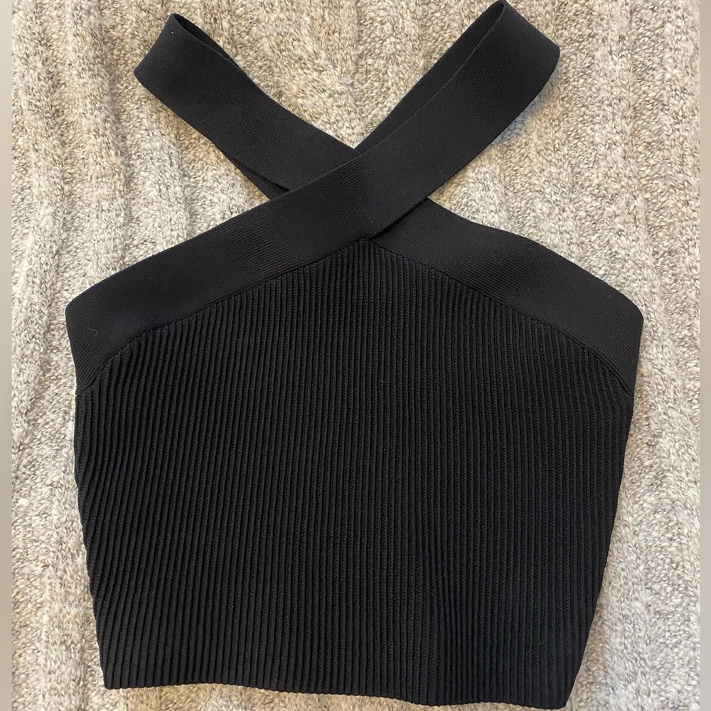 Babaton Sculpt Knit Criss Cross Cropped Tank